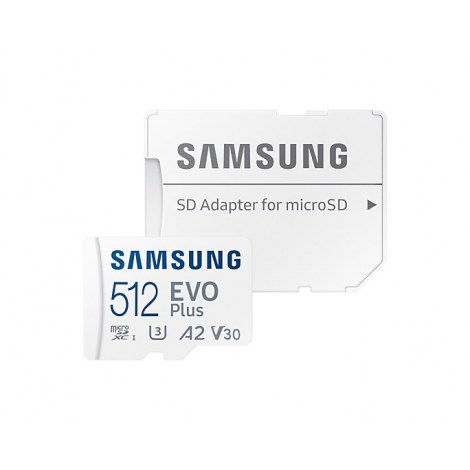 Samsung | microSD Card | EVO PLUS | 512 GB | MicroSDXC | Flash memory class 10 | SD adapter - 2